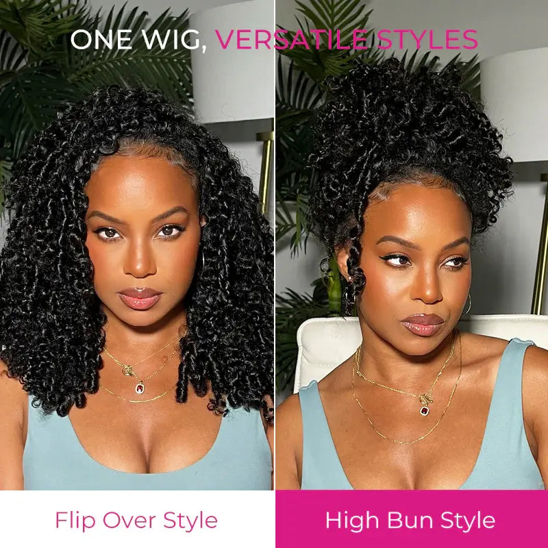 HAIR Kinky Curly Half Wig - 250% Density, Glueless