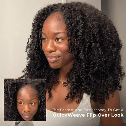 HAIR Kinky Curly Half Wig - 250% Density, Glueless